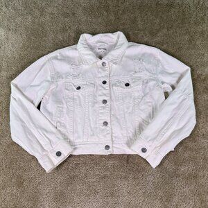 Day & Moon Womens Denim Jean Jacket Size Small White Type 3 Trucker E715